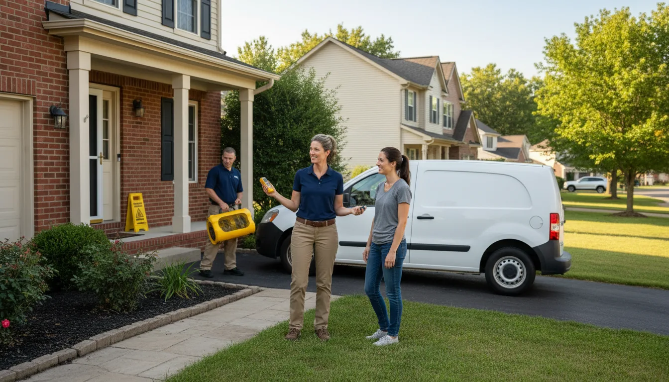 Residential water damage restoration in Saluda, NC